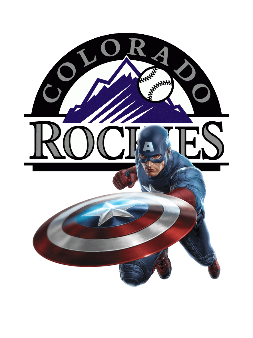 Colorado Rockies Captain America Logo iron on paper